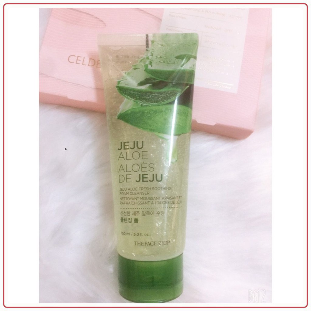 SỮA RỬA MẶT DƯỠNG DA NHA ĐAM Jeju Aloe Cleansing Foam 150ML