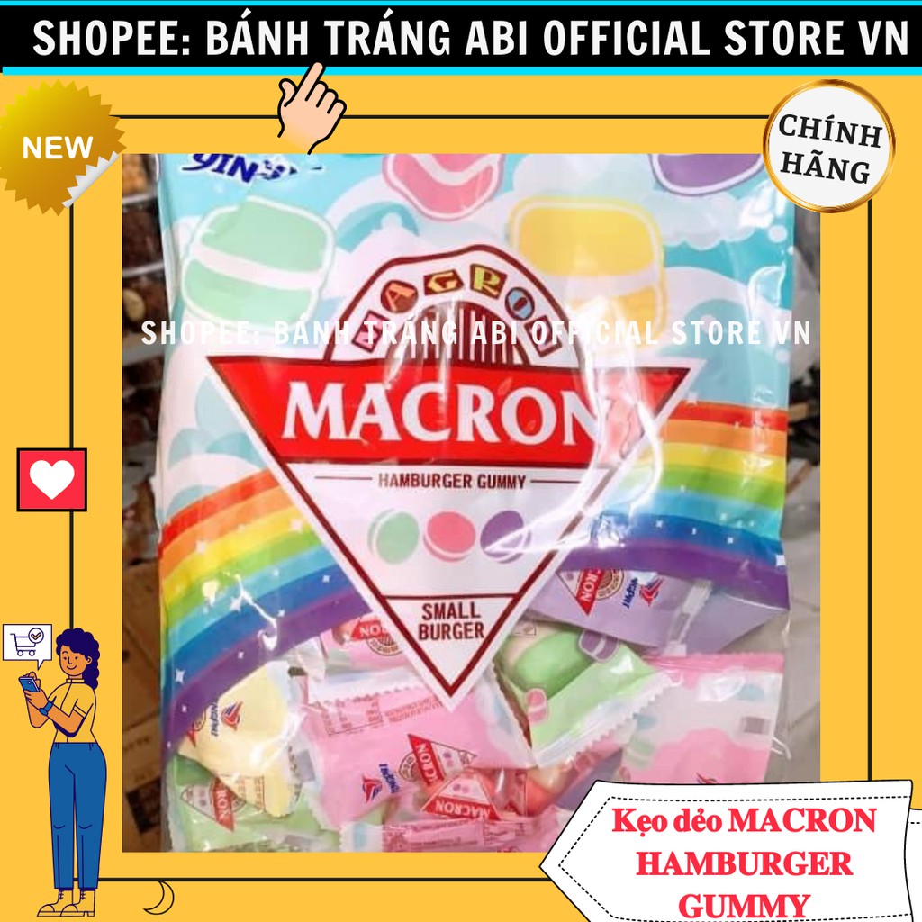 KẸO DẺO MACRON HAMBURGER GUMMY YingPai 300g