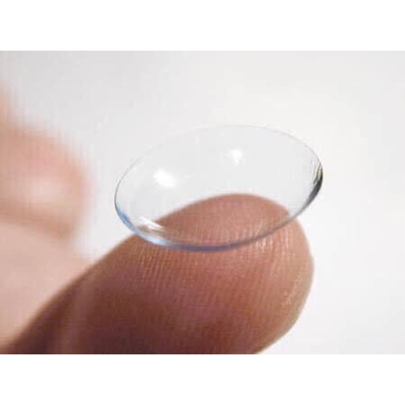 Lens- Kính áp tròng trong suốt cận (full độ từ 1 đến 6 độ) lens sử dụng 1 năm tặng kèm khay đựng