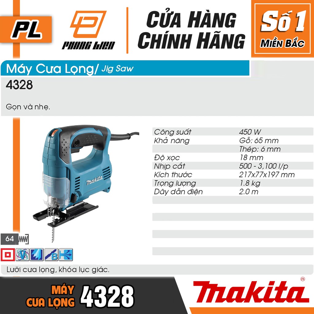 Máy Cưa Lọng Makita 4328 (450W) - Hàng Chính Hãng