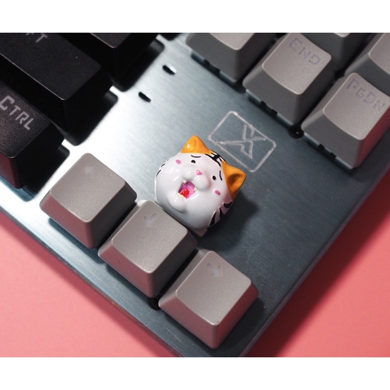 Nút bàn phím cơ hình hổ mắt tròn lỗ tai màu cam/ Resin keycap/ Keycap set/ Esc keycap/ Gift for gamer