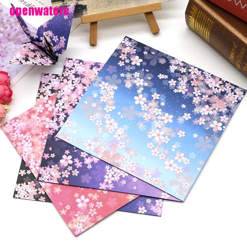 Set 60 / 65 Giấy Gấp Origami Hai Mặt Họa Tiết Hoa Ngôi Sao Không Gian
