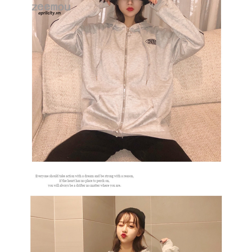 Áo hoodie in chữ phong cách Hàn Quốc năng động trẻ trung dành cho nữ | BigBuy360 - bigbuy360.vn