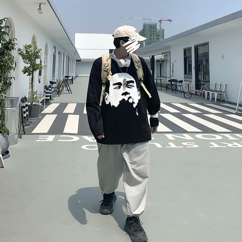 Áo thun nam dài tay cổ tròn thời trang Hàn