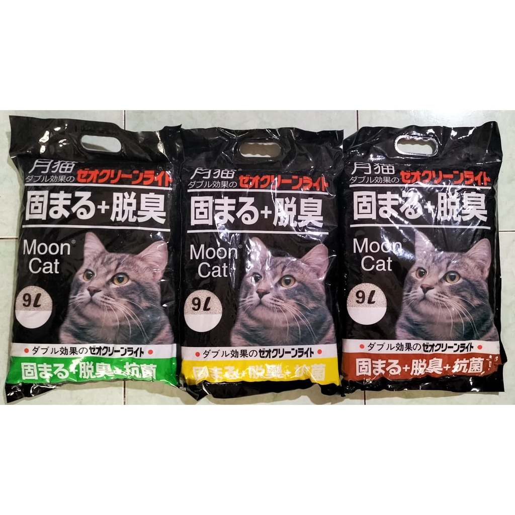 (Bình Tân)(Hada Petshop)CÁT NHẬT ĐEN MOONCAT BAO BÌ MỚI 9L CHÍNH HÃNG