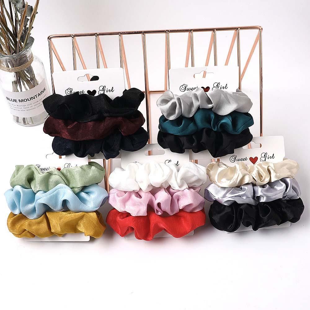 Dây Buộc Tóc Vải Voan Phối Lưới In Họa Tiết Hoa Xinh Xắn Cho Nữ Giá Đỡ