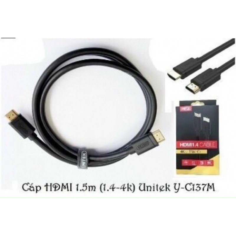 CÁP HDMI 1.4 (1.5m)Unitek (Y-C 137M) - BOX