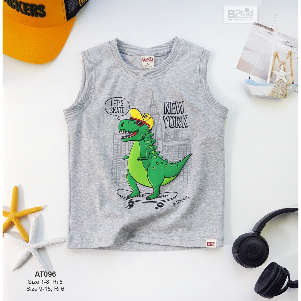 Áo thun bé trai, áo thun sát nách bé trai nhiều màu, áo thun họa tiết 013160