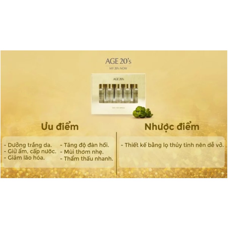 Set Tinh Chất Dưỡng Dành Cho Da Mụn Age20's Gold Cica Ampoule