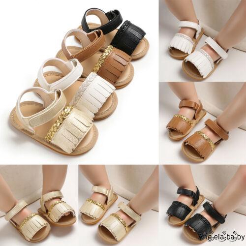 Sandal quai hậu trang trí tua rua chống trượt cho bé