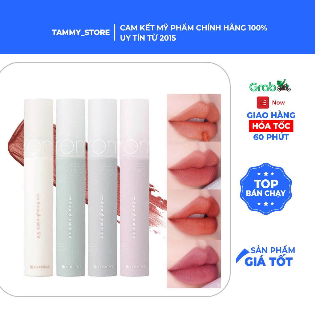 Son kem lì Romand See-Through Matte Tint 10 màu