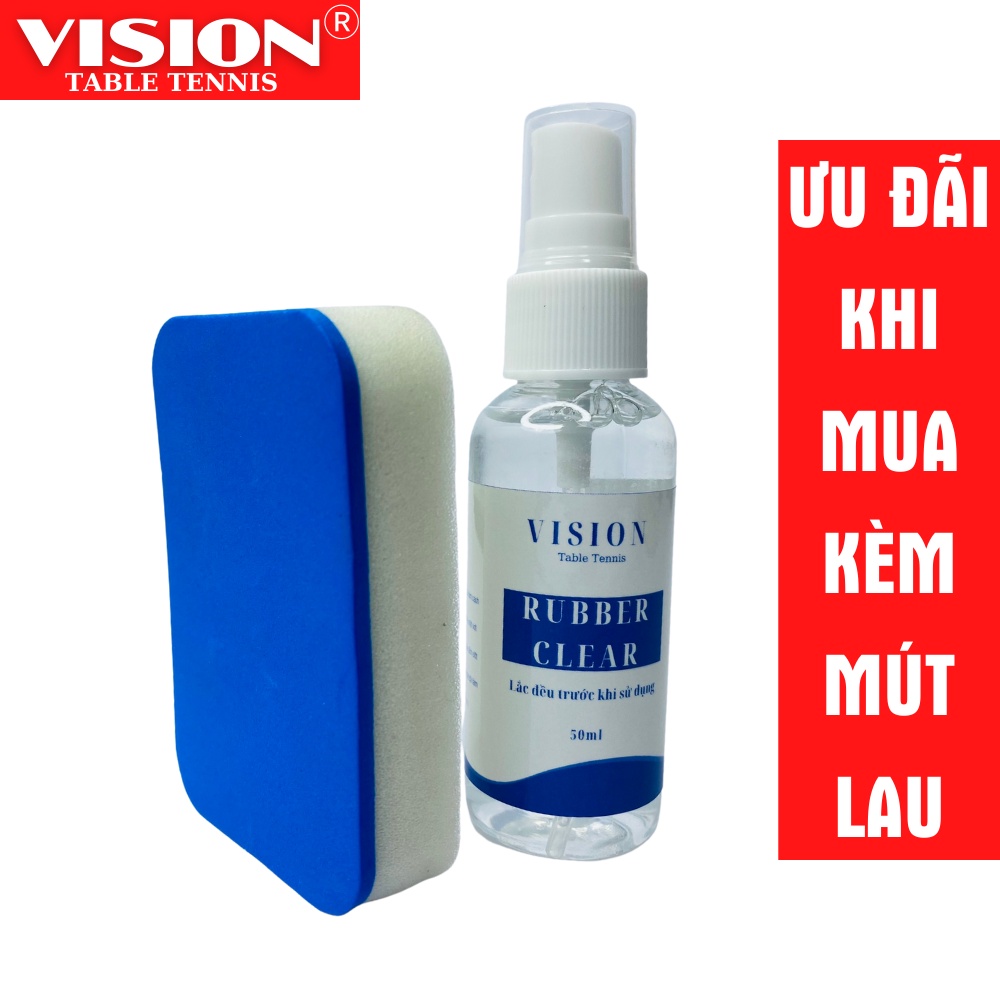Dung Dịch Bóng Bàn VISION Làm Sạch Và Tăng Độ Bám Cho Mặt vợt bóng bàn