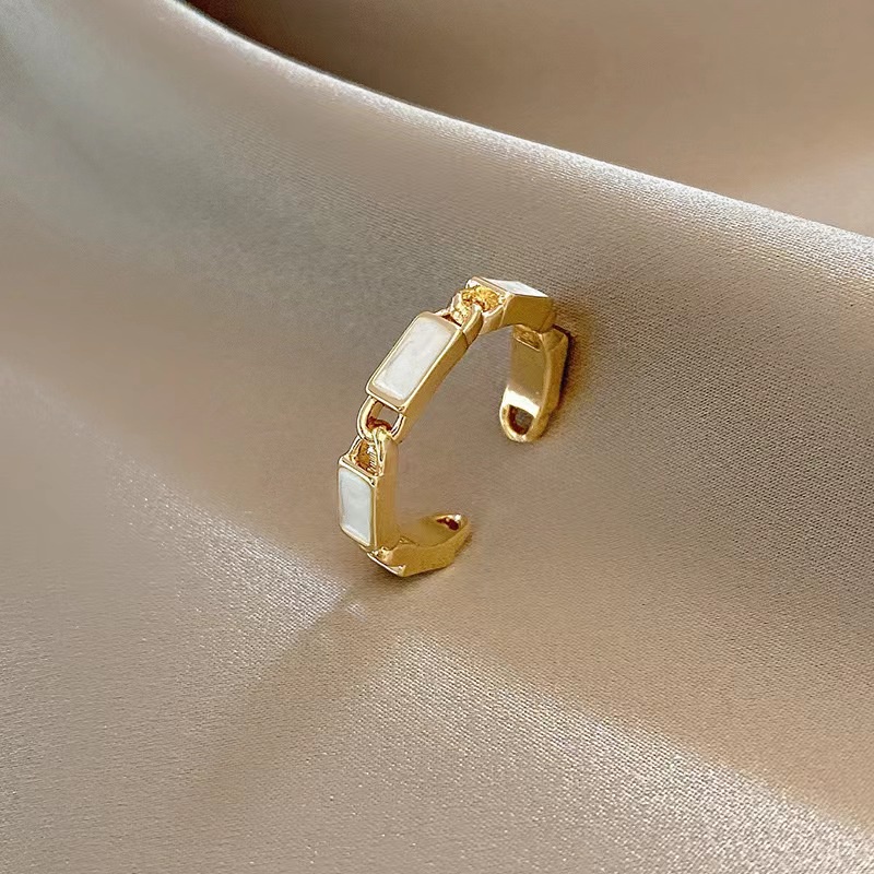 Nhẫn Hở Đính Ngọc Trai Đơn Giản Phong Cách Âu Mỹ Cổ Điển Thời Trang Cho Nữ