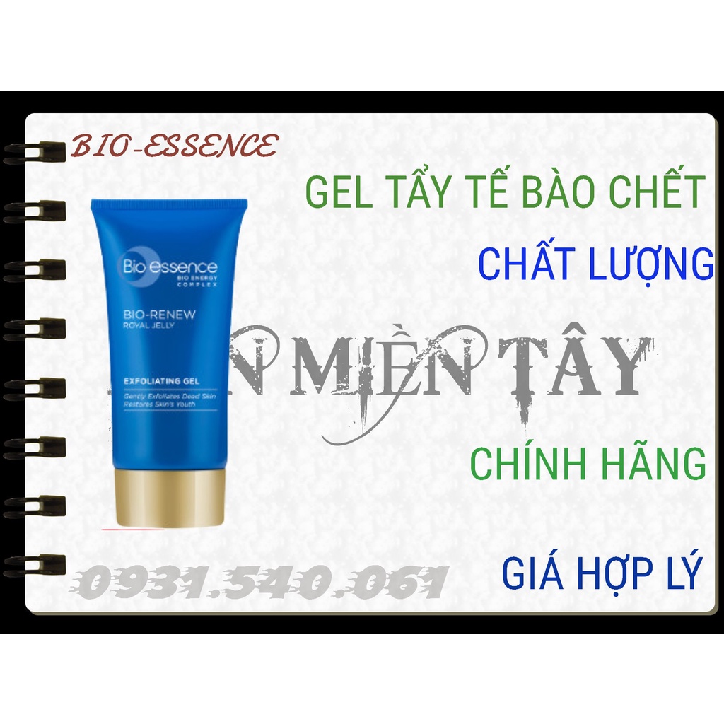 BIO - Gel tẩy tế bào chết dưỡng da tươi trẻ Bio-Essence Bio-Renew tinh chất sữa ong chúa 60gr