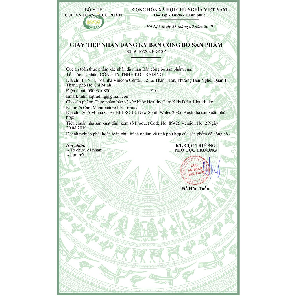 Viên Bổ Sung DHA Healthy Care Cho Trẻ Từ 4 Tháng Tuổi Của Úc, 60 viên