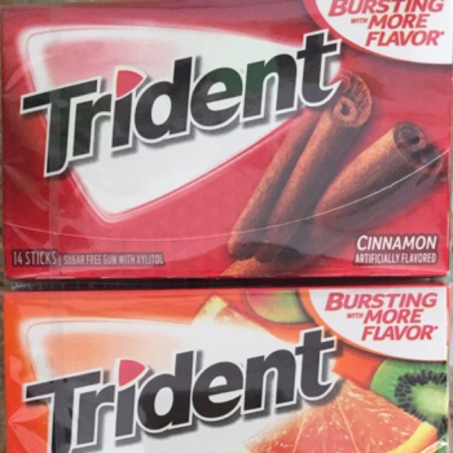 COMBO  12 THANH KẸO CHEWING GUM TRIDENT