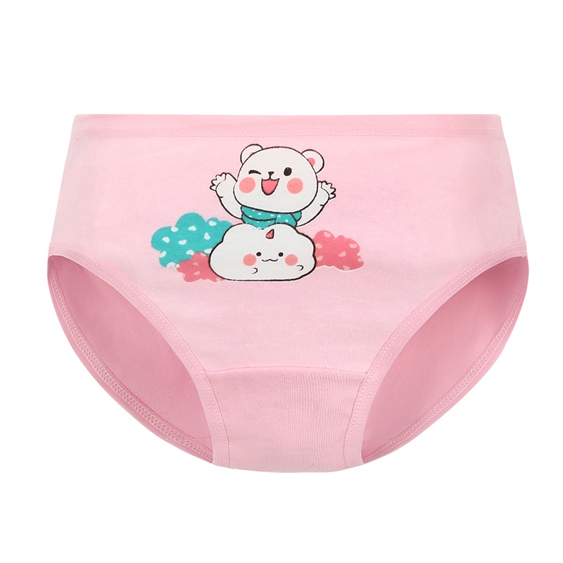 Set 3 quần lót SMY cotton mềm mại in họa tiết động vật hoạt hình dễ thương dành cho bé gái 2-12 tuổi