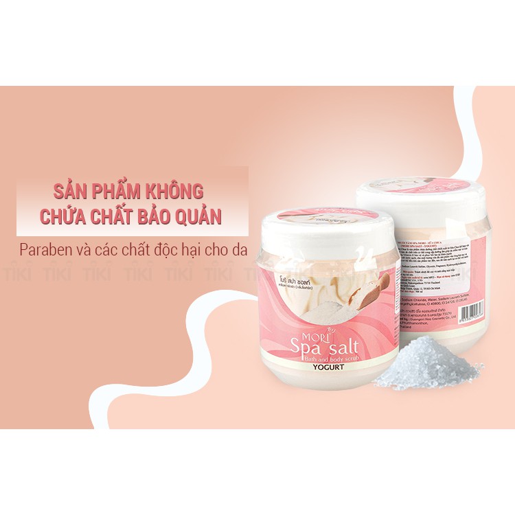 Muối tắm Spa Mori tẩy tế bào chết Hương SỮA CHUA (YOGURT) 700gr