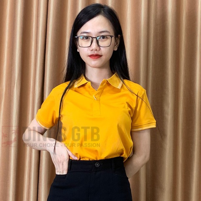 Áo Thun Polo Nữ Có Cổ Tay Ngắn Đủ Màu Vải Bamboo Cotton, Áo Thun Đồng Phục