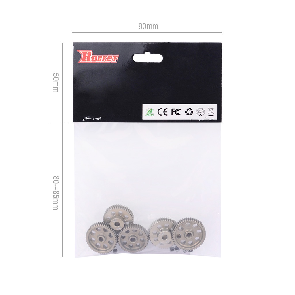 Set 2 Bánh Răng 64DP 3.175mm 21T- 25T 26T 28T 29T 30T 32T 35T 40T 41T 45T 46T-50T Bằng Kim Loại Nhôm Cho Động Cơ Xe Hơi Điều Khiển Từ Xa 1 / 10