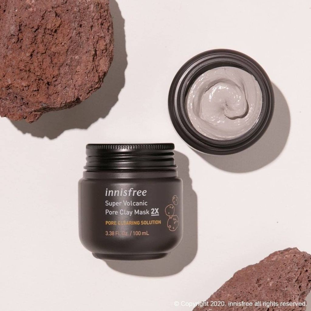 [Hot] Mặt Nạ Tro Núi Lửa Super Volcanic Pore Clay Mask 2X Innisfree Đất Sét 100ml [Chính hãng]