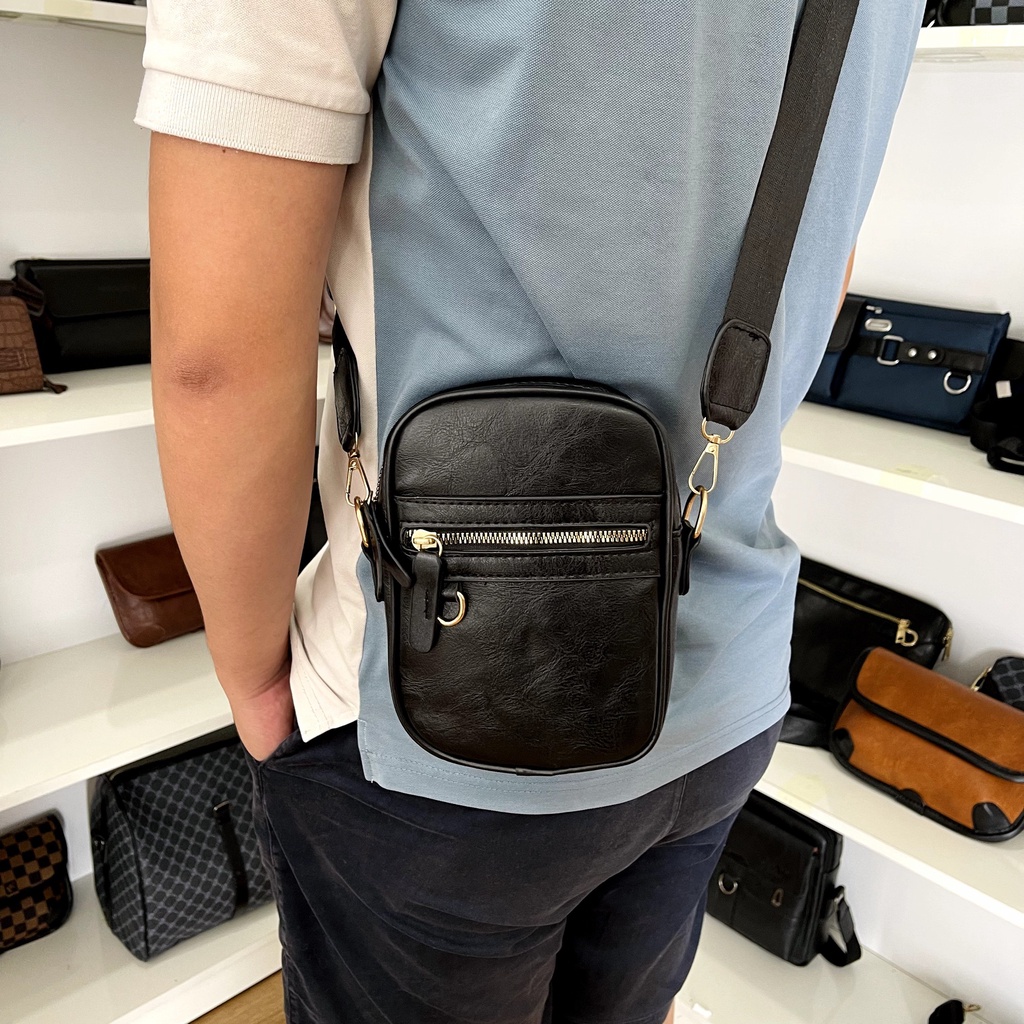 TÚI DA BÒ MINI BAG- PHONG CÁCH ĐƠN GIẢN TINH TẾ- Túi đeo chéo hông Đẹp
