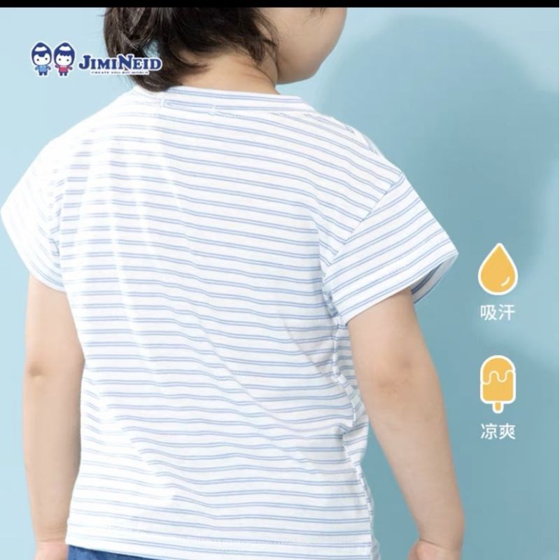 [8-16kg] Áo phông cotton kẻ size nhí cho bé HÀNG QUẢNG CHÂU form rộng, dáng ngắn khoẻ mạnh