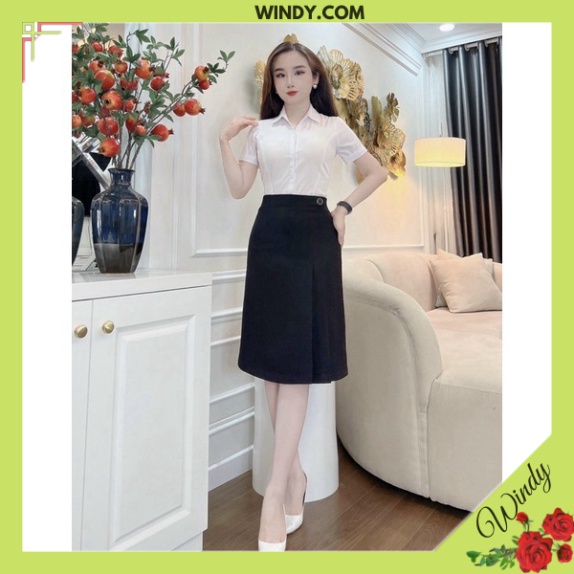 Chân Váy Xếp Ly Kiểu Dáng Công Sở Phối Cúc Chất Vải Cao Cấp Windy.com