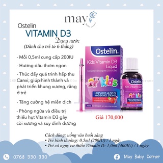 Vitamin Ostelin D3 infant 2.4ml/Kids 20ml date 2022
