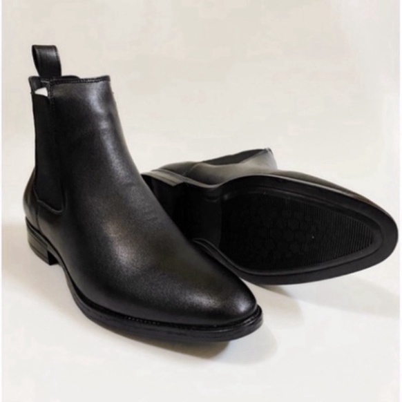 Giày Chelsea Boot Nam cao cổ đế cao su tăng chiều cao