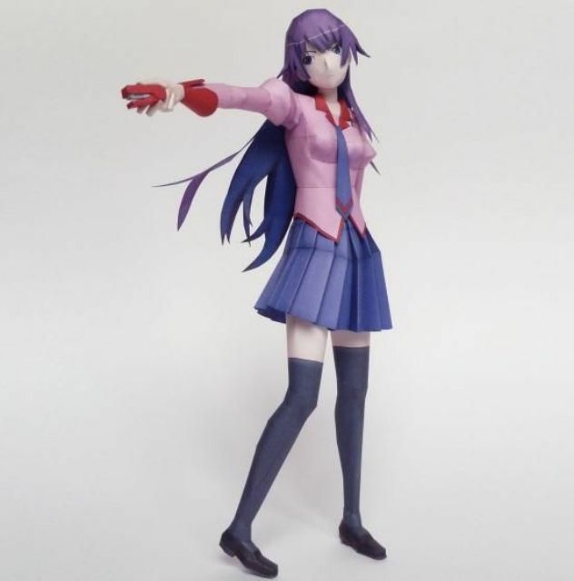 Mô hình giấy anime girl Senjougahara Hitagi