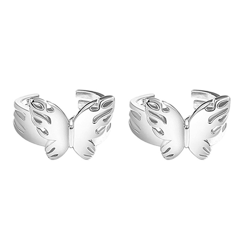 Bông Tai Dạng Kẹp Hình Bướm Rỗng Nhỏ Hữu Ích Sáng Tạo