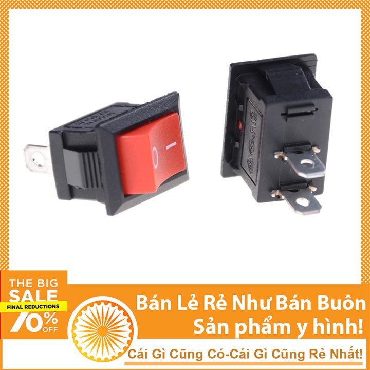 Công Tắc Bập Bênh Màu Đỏ KCD1-101 6A/250V 2 Chân 2 Chế Độ ON-OFF