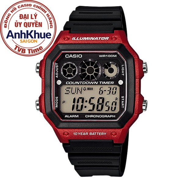 Đồng hồ nam dây nhựa Casio chính hãng Anh Khuê AE-1300WH-4AVDF (42mm)