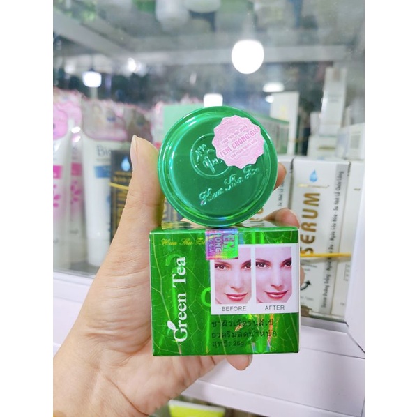 Kem Mụn, Thâm Sạm, Tàn Nhang Trắng Da Green Tea HuaShuLi