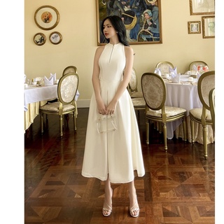Đầm dây kéo dáng dài nhún ly , Peace House Clothing