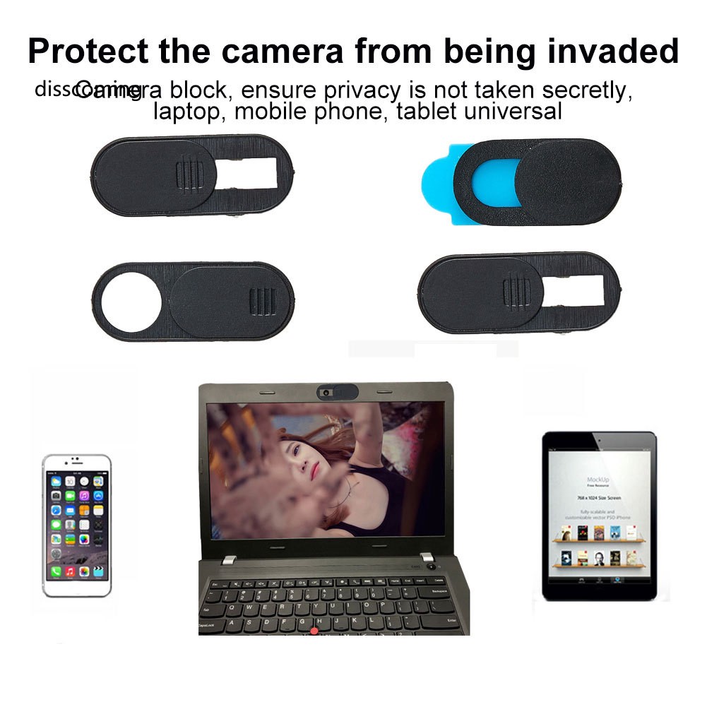 Bộ 3 Nắp Trượt Bảo Vệ Camera Bằng Nhựa Cho Laptop / Máy Tính Bảng