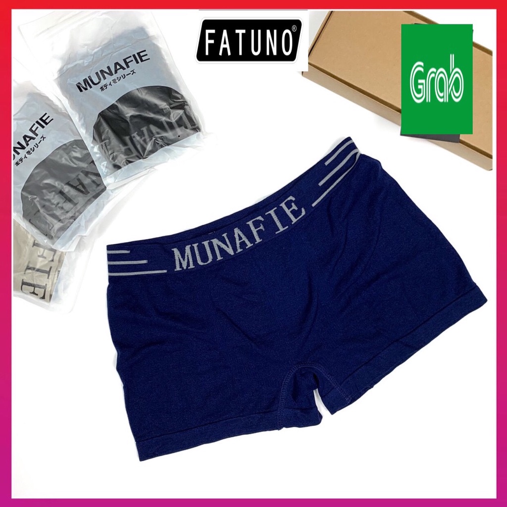 Combo gồm 4 Quần Sịp Nam Đùi Cotton, Quần Lót Nam Munafie Dệt Kim Co Giãn 4 Chiều Đóng Túi Zip Sang Trọng