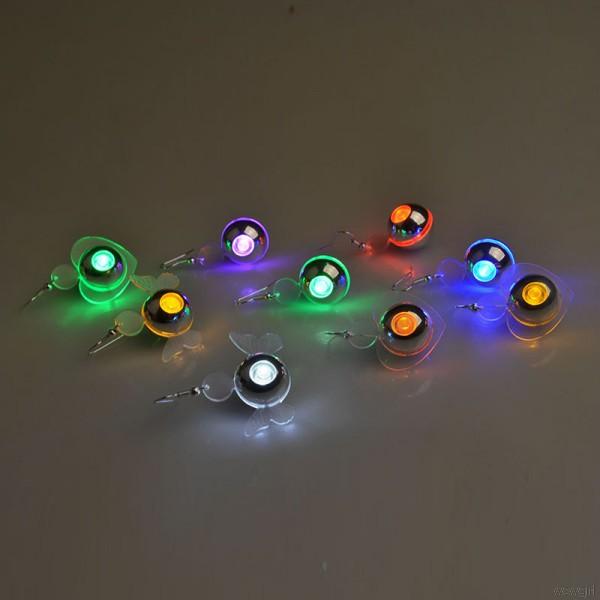 Bông Tai Tròn Gắn Đèn Led Thời Trang Cho Nữ