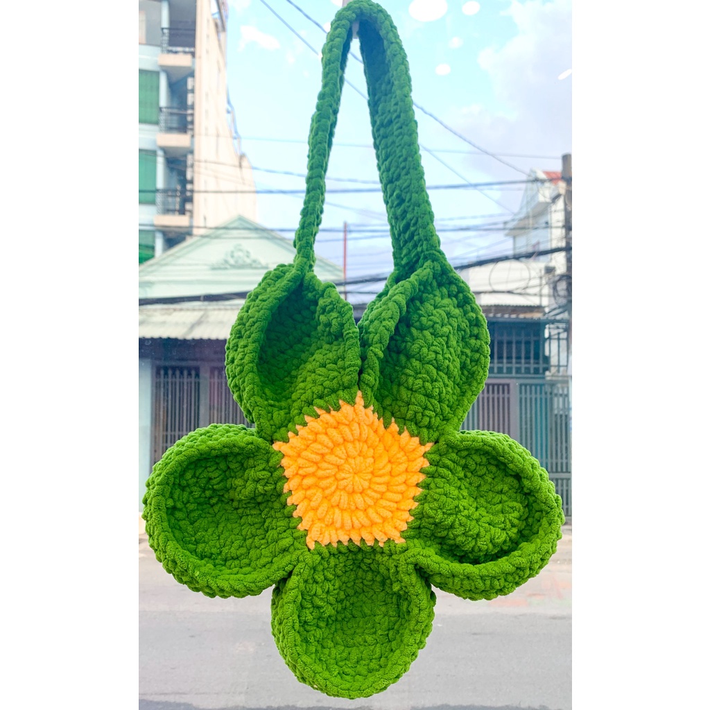 Crochet bloom bag - Túi len hình bông hoa cúc - Hàng có sẵn