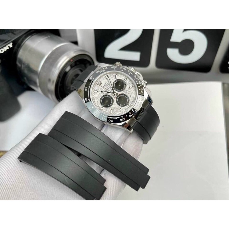 Đồng Hồ Nam Rolex dây cao su 6 kim thể thao máy cơ automatic Nhật 40mm
