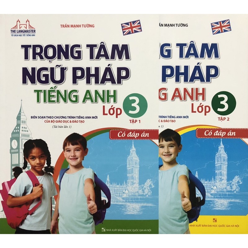 Sách - Trọng tâm ngữ pháp tiếng anh lớp 3 (Combo 2 tập)