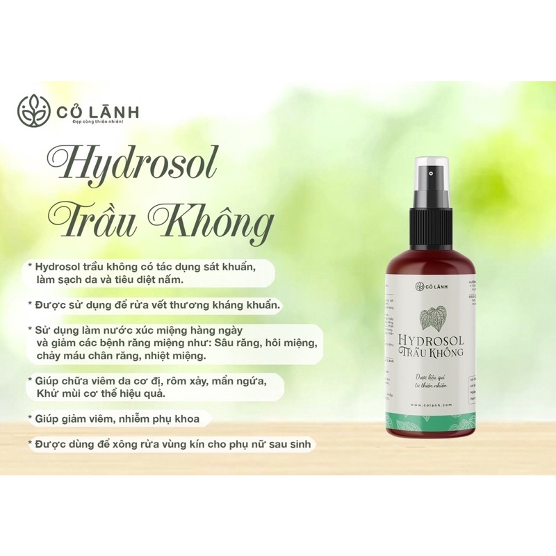 Nước cất Trầu không Cỏ Lành100ml