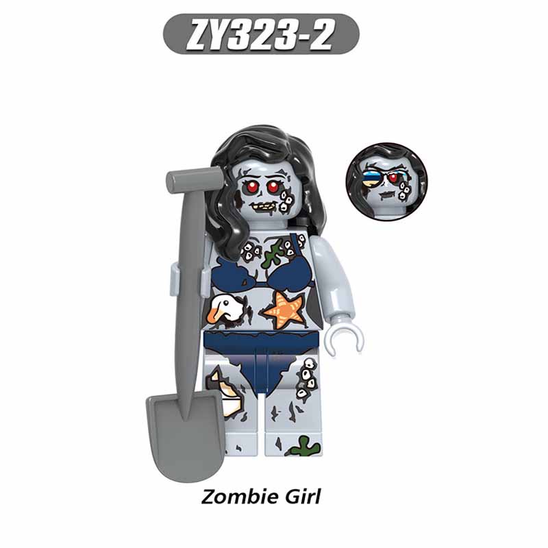 SLUBAN Bộ Đồ Chơi Lắp Ráp Mô Hình Bộ Xương Zombies Cỡ Nhỏ Tương Thích Với Thương Hiệu Dẫn
