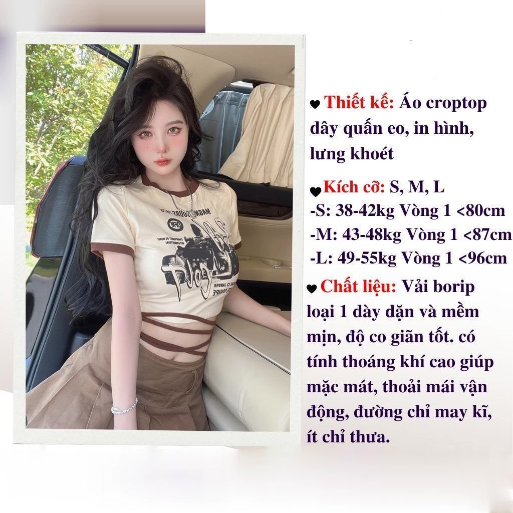 Áo croptop thun borip ôm body ngắn tay nhiều mẫu đẹp siêu tôn DÁNG QC HÀNG ĐẸP (freesize dưới 50kg) alohashop91