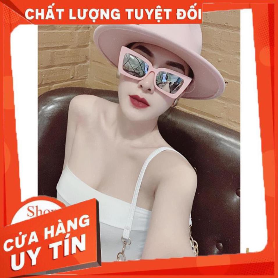 (Hàng Siêu Cấp) Kính Mát Gọng Vuông Vintage Màu Hồng BaBy Sang Chảnh Vạn Người Mê Hot Nhất Hiện Nay Chống Tia UV