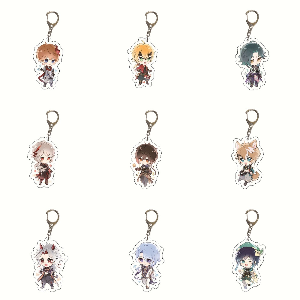 Móc Khóa GENSHIN IMPACT ver ĐỨNG CHIBI Mica acrylic anime game mẫu mới