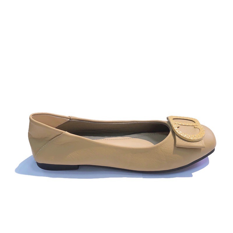 giày búp bê đế bằng chất da mềm đi cực êm phong cách vintage 2021 | BigBuy360 - bigbuy360.vn