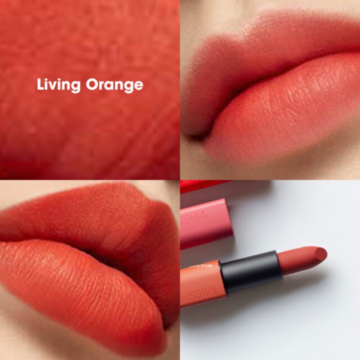 Son Lì Missha Dare Rouge Màu Cam San Hô #16 Living Orange 3.5g