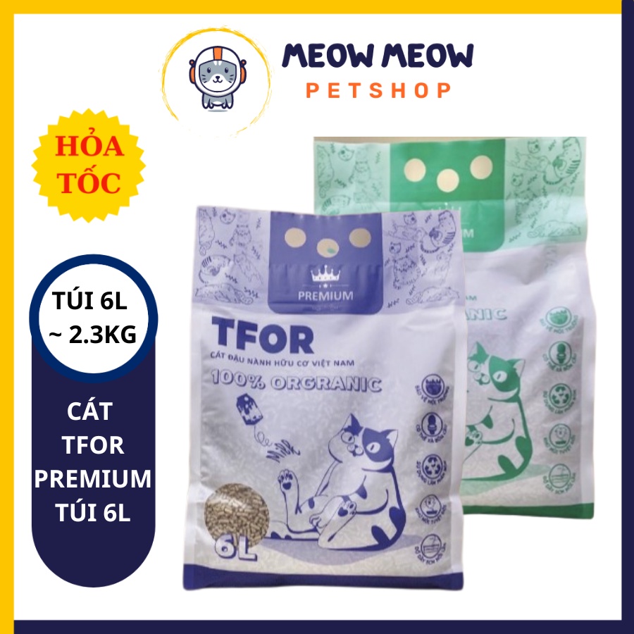 [Mã PET50K giảm 50k đơn 350k] Cát đậu nành TFOR PREMIUM | Túi 6L - 2.4